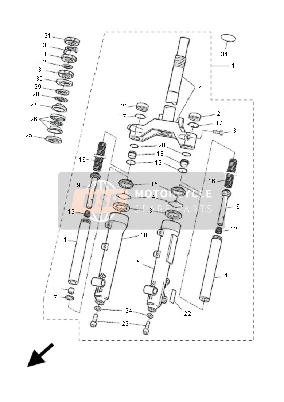 Yamaha EW50 SLIDER 2005 Front Fork for a 2005 Yamaha EW50 SLIDER